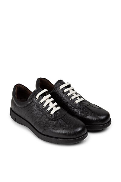 Deery Black Genuine Leather Men's Casual Shoes