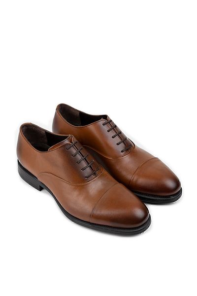 Deery Ανδρικά παπούτσια Oxford Classic από γνήσιο δέρμα Tan Color