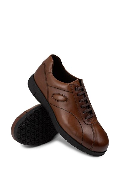 Deery Ανδρικά παπούτσια casual από γνήσιο δέρμα Tan Color