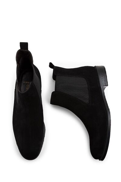 Deery Hakiki Süet Siyah Erkek Chelsea Bot