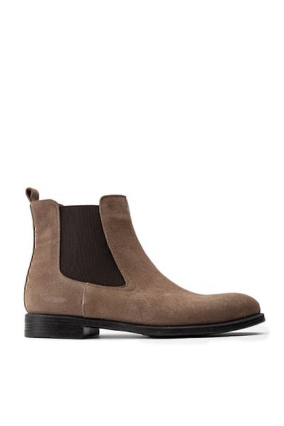 Deery Genuine Suede Mink Color Chelsea Men's Boots