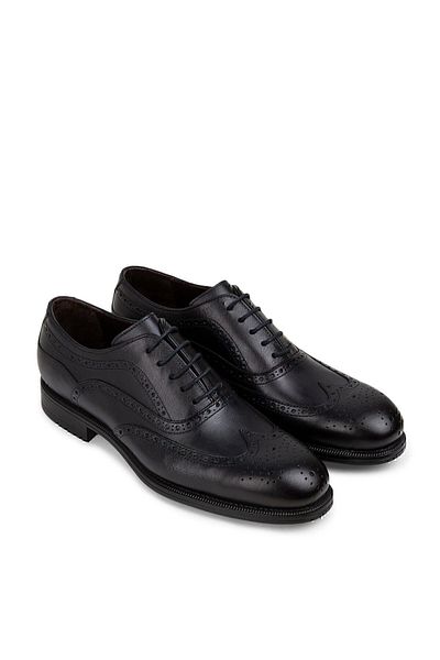 Deery Ανδρικά παπούτσια Oxford από γνήσιο δέρμα Navy Blue Classic