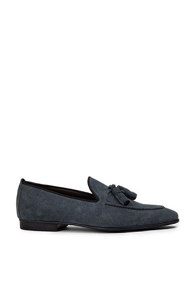 Deery Γνήσια Suede Grey Ανδρικά Loafer Παπούτσια