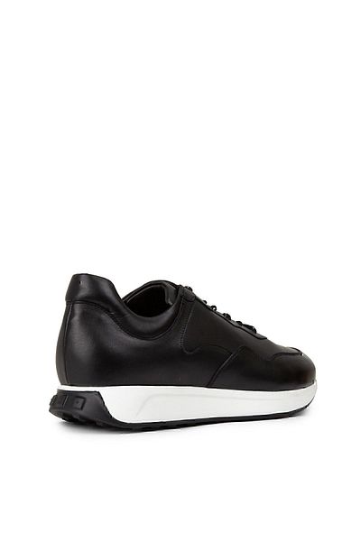 Deery Black Genuine Leather Men's Sneaker
