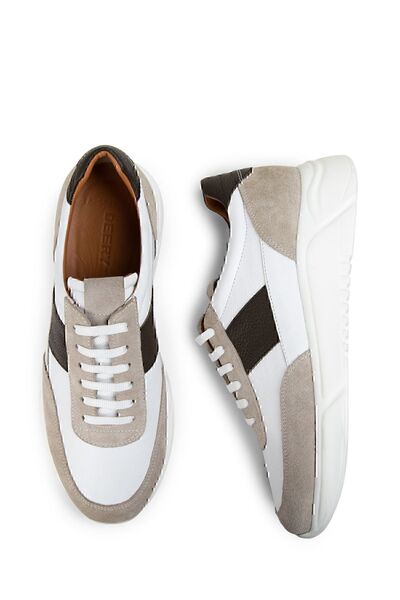 Deery Genuine Suede Beige Men's Sneakers