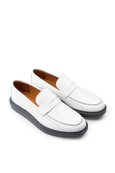 Deery Γνήσιο δέρμα Λευκό Comfort Ανδρικό Loafer
