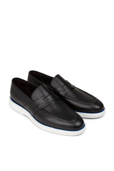 Deery Чоловічі чорні туфлі-мокасини з натуральної шкіри