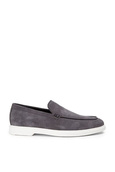 Deery Γνήσια Suede Grey Ανδρικά Loafer Παπούτσια