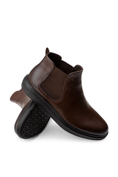 Deery Hakiki Deri Kahverengi Erkek Chelsea Bot