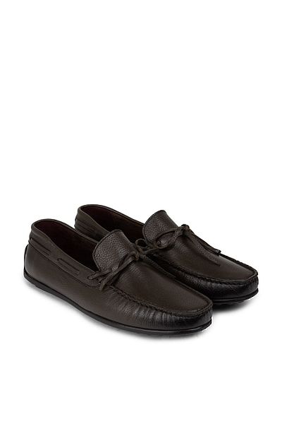 Deery Ανδρικά Loafer Παπούτσια από γνήσιο δέρμα Χακί