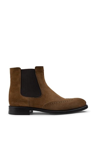 Deery Genuine Suede Tan Color Chelsea Men's Boots