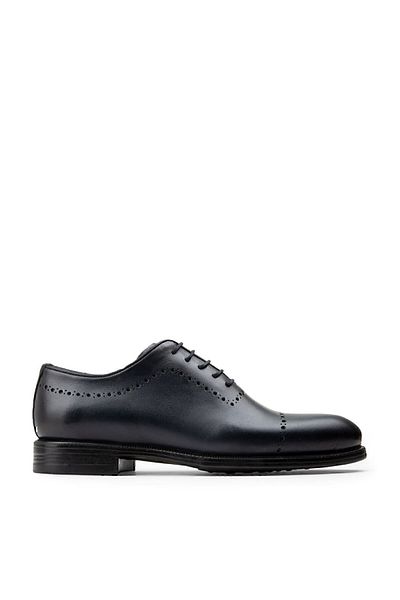 Deery Ανδρικά παπούτσια από γνήσιο δέρμα Navy Blue Classic