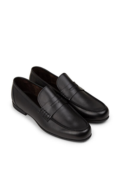 Deery Мъжки черни мокасини от естествена кожа