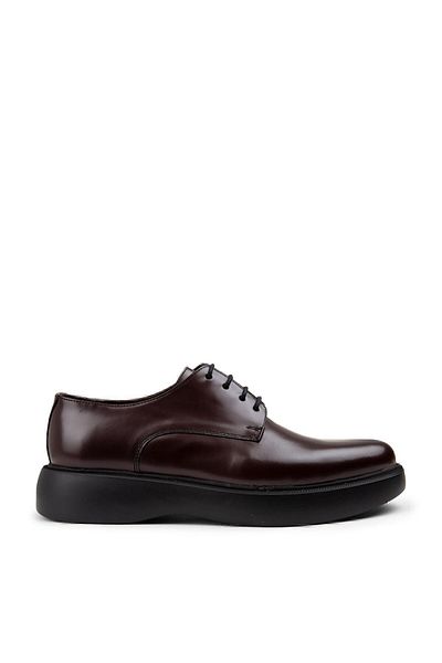 Deery Pantofi casual pentru bărbați din piele naturală roșu Claret