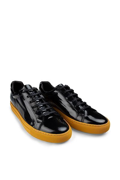 Deery Genuine Leather Black Sneaker Men's Shoes