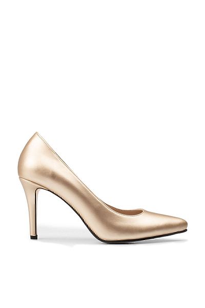 Deery Pantofi clasici cu toc de damă aurii 02029ZALTM02