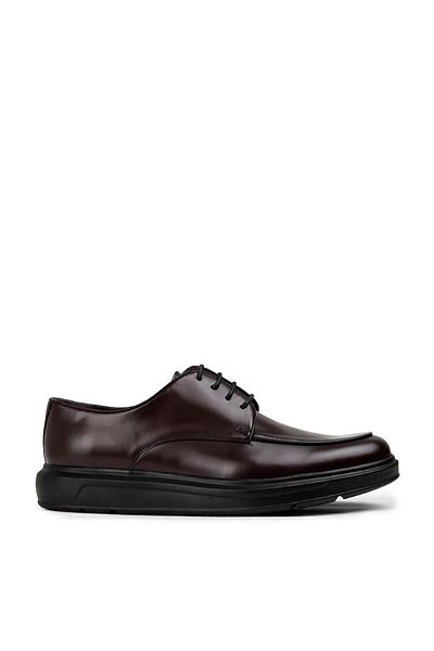 Deery Pantofi casual pentru bărbați, din piele naturală, roșu Claret