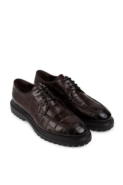 Deery Pantofi casual pentru bărbați din piele naturală roșu Claret