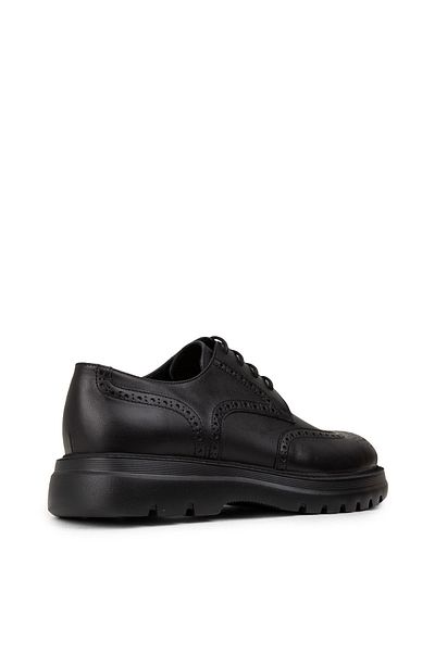 Deery Men's Genuine Leather Black Casual Shoes