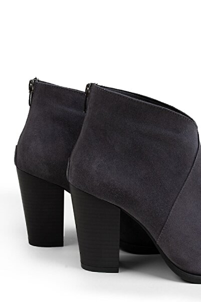 Deery Hakiki Süet Gri Kadın Bot