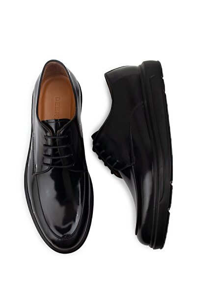 Deery Ежедневни черни мъжки обувки от естествена кожа