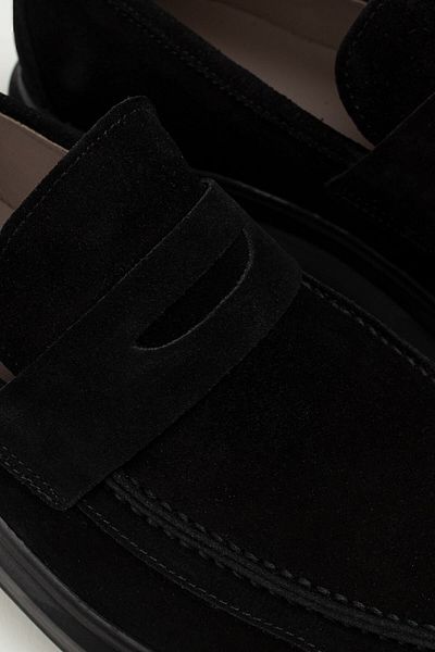 Deery Ανδρικά μαύρα Suede Comfort Loafer παπούτσια