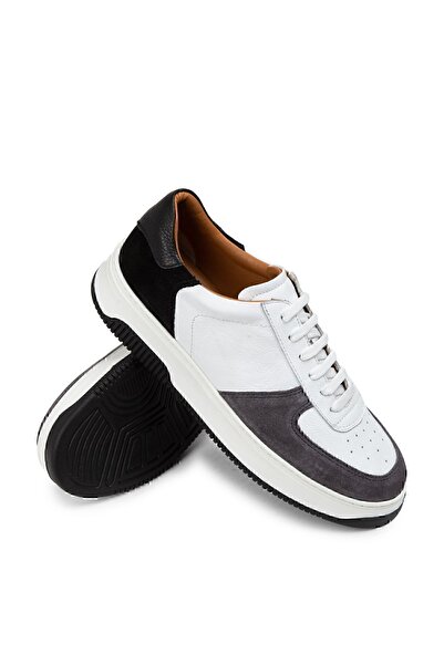 Deery Справжні шкіряні сірі чоловічі кросівки