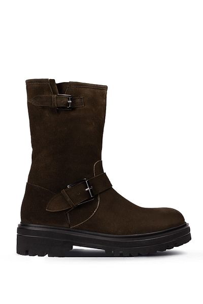 Deery Γνήσιες γυναικείες μπότες Suede Green