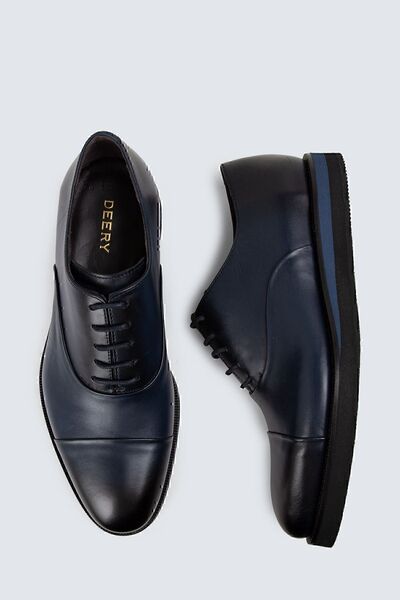 Deery Hakiki Deri Lacivert Erkek Günlük Ayakkabı