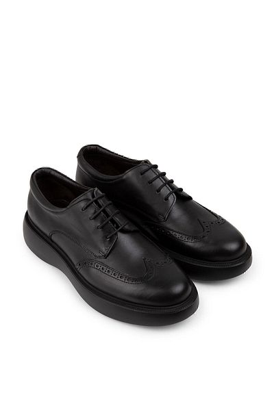 Deery Γνήσιο δέρμα Μαύρα Casual Ανδρικά παπούτσια Oxford