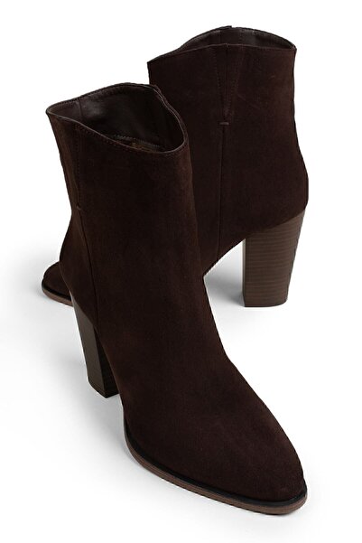 Deery Hakiki Süet Kahverengi Kadın Bot