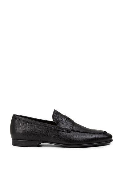 Deery Μαύρο ανδρικό loafer από γνήσιο δέρμα