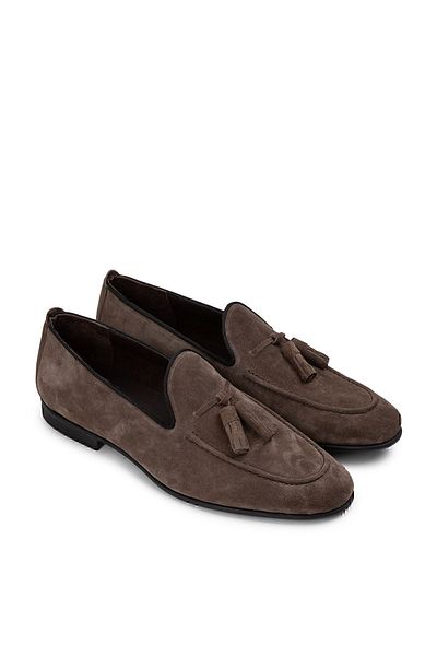 Deery Γνήσιο ανδρικό loafer με φούντες σουέντ χρώματος βιζόν