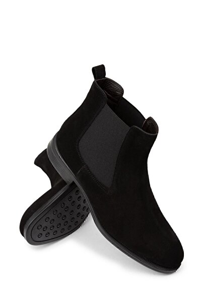 Deery Hakiki Süet Siyah Erkek Chelsea Bot