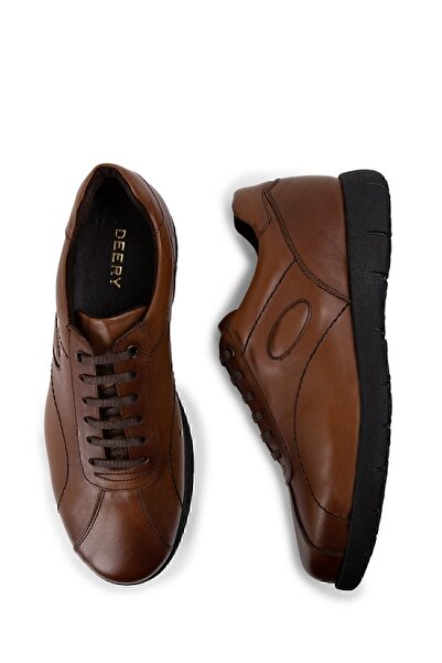 Deery Ανδρικά παπούτσια casual από γνήσιο δέρμα Tan Color