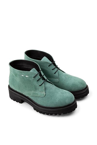 Deery Γνήσιες γυναικείες μπότες Suede Green
