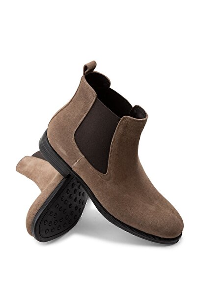 Deery Hakiki Süet Vizon Rengi Chelsea Erkek Bot