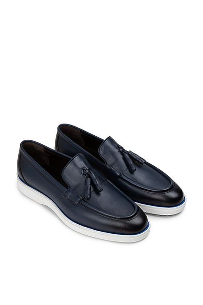 Deery Ανδρικά Loafer Παπούτσια από γνήσιο δέρμα μπλε