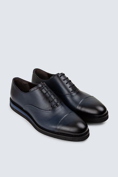 Deery Ανδρικά παπούτσια Casual από γνήσιο δέρμα Navy Blue