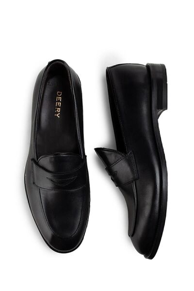 Deery Шкіряні чорні класичні чоловічі мокасини