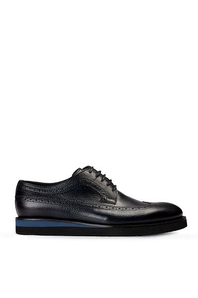 Deery Ανδρικά casual παπούτσια από γνήσιο δέρμα Navy Blue
