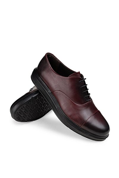 Deery Hakiki Deri Bordo Günlük Erkek Ayakkabı
