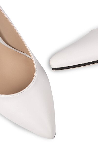 Deery Pantofi clasici cu toc de damă albi 02029ZBYZM01