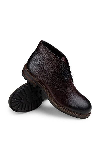 Deery Hakiki Deri Bordo Erkek Bot