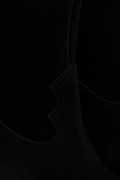 Deery Hakiki Süet Siyah Kadın Bot