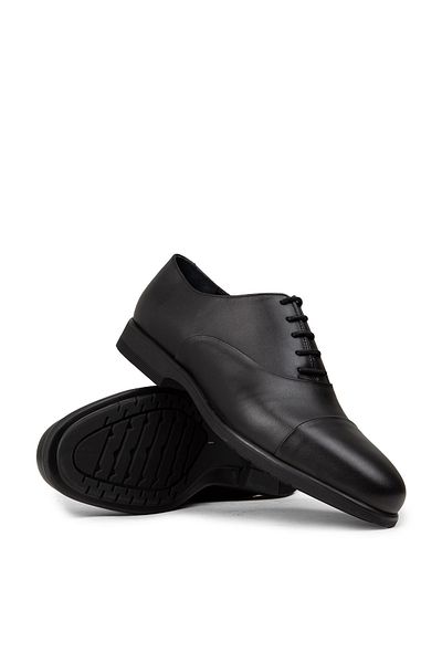 Deery Men's Black Genuine Leather Classic Shoes