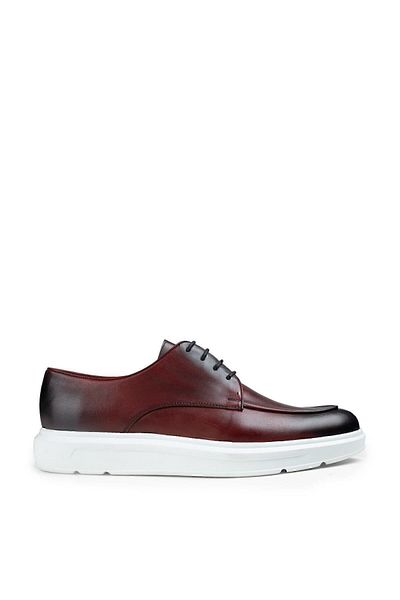 Deery Pantofi casual pentru bărbați, din piele naturală, roșu Claret