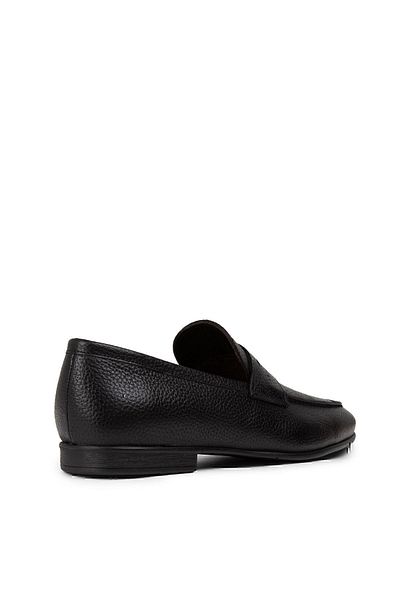 Deery Μαύρο ανδρικό loafer από γνήσιο δέρμα