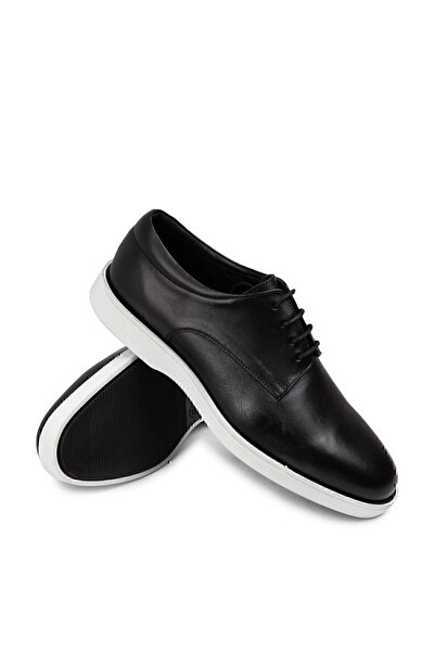Deery Black Genuine Leather Men's Casual Shoes