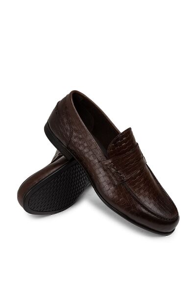 Deery Genuine Leather Brown Men's Loafer Shoes